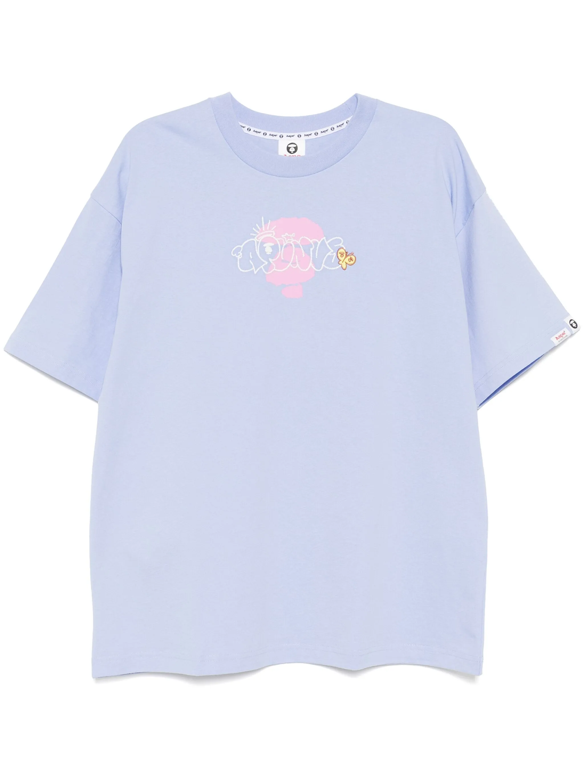 

Футболка с логотипом Aape By A Bathing Ape, фиолетовый