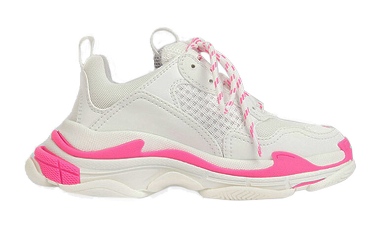 Кроссовки детские Balenciaga Triple S, белый / розовый — фото 2