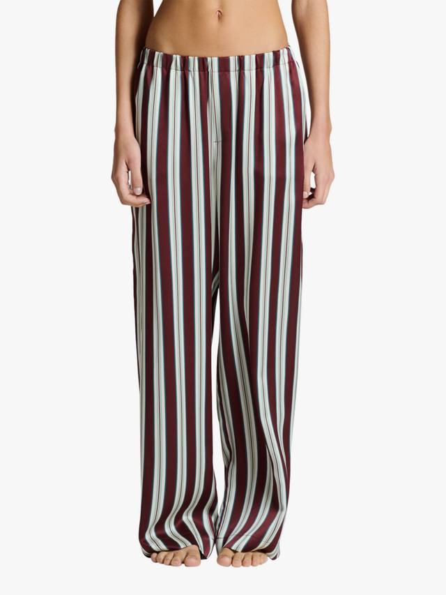 

Брюки из чистого шёлка в полоску Rosa ASCENO, Brown/White