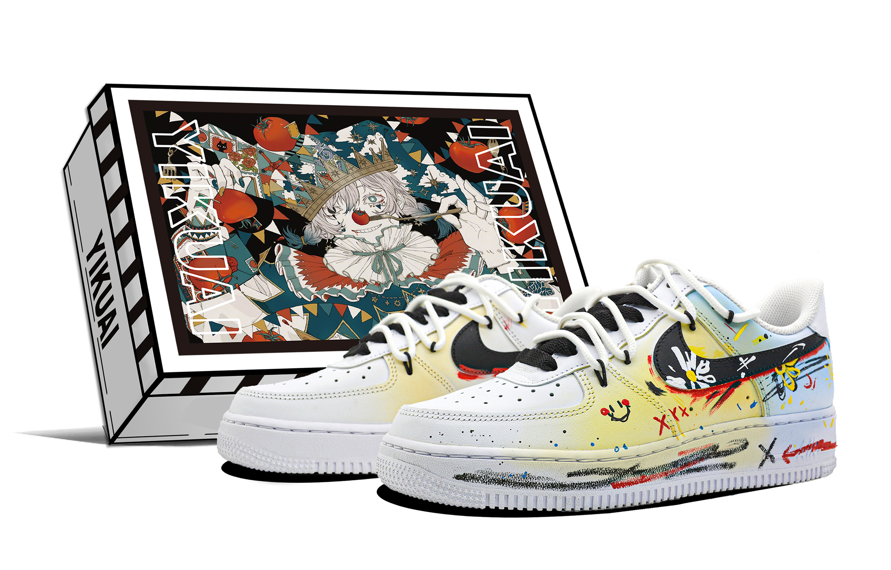 

Мужские кроссовки для скейтбординга Nike Air Force 2, Dazzling graffiti