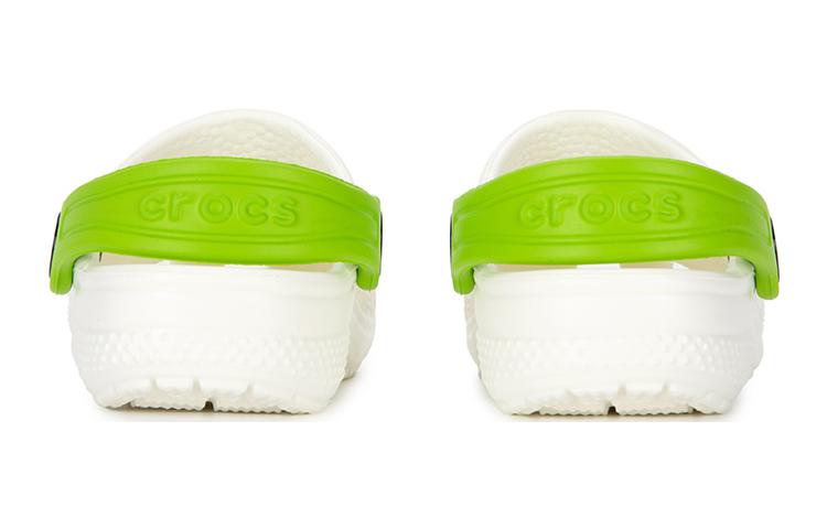 Дышащие легкие детские сандалии для детей Crocs, белый/зеленый — фото 3