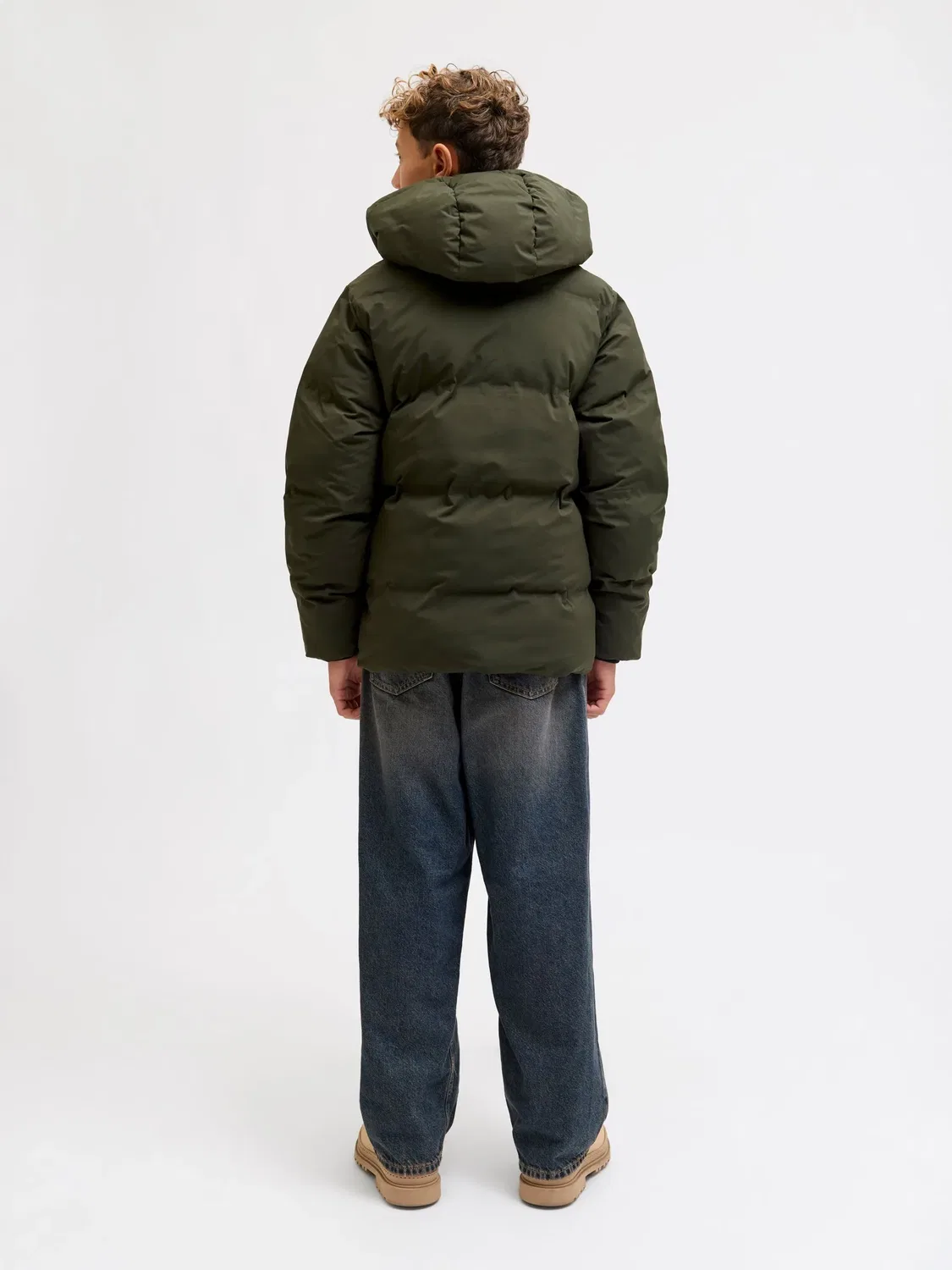 Стеганая куртка с капюшоном JACK & JONES Junior, розовый — фото 3