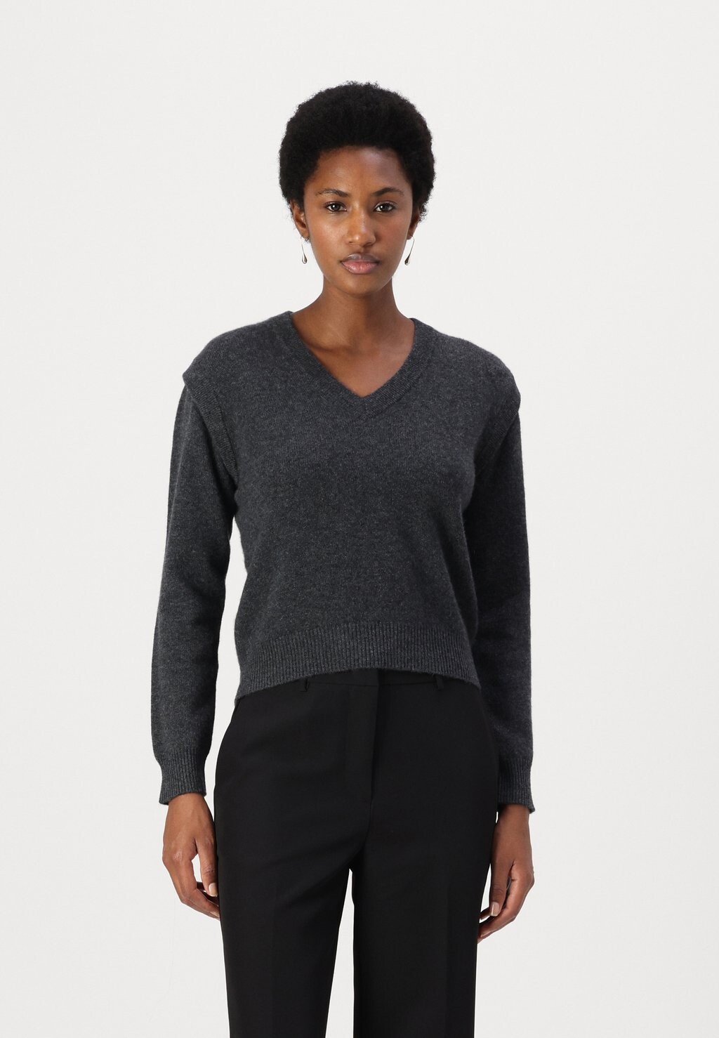 

Джемпер DETACHABLE SLEEVE pure cashmere, серый