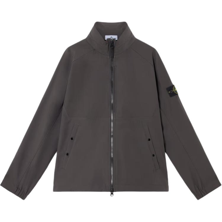 

STONE ISLAND Куртка с высоким воротником на молнии, Charcoal Gray