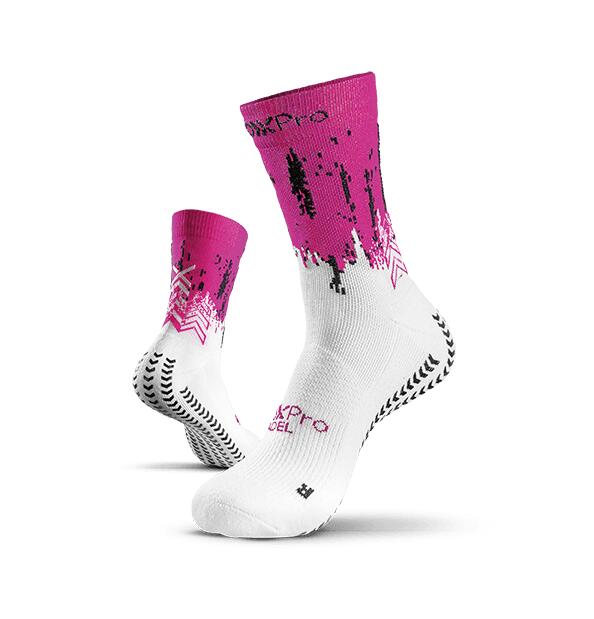 

GEARXPRO Носки для паделя SOXPro с защитой от растяжений, цвет белый-флуоресцентно-фуксиевый