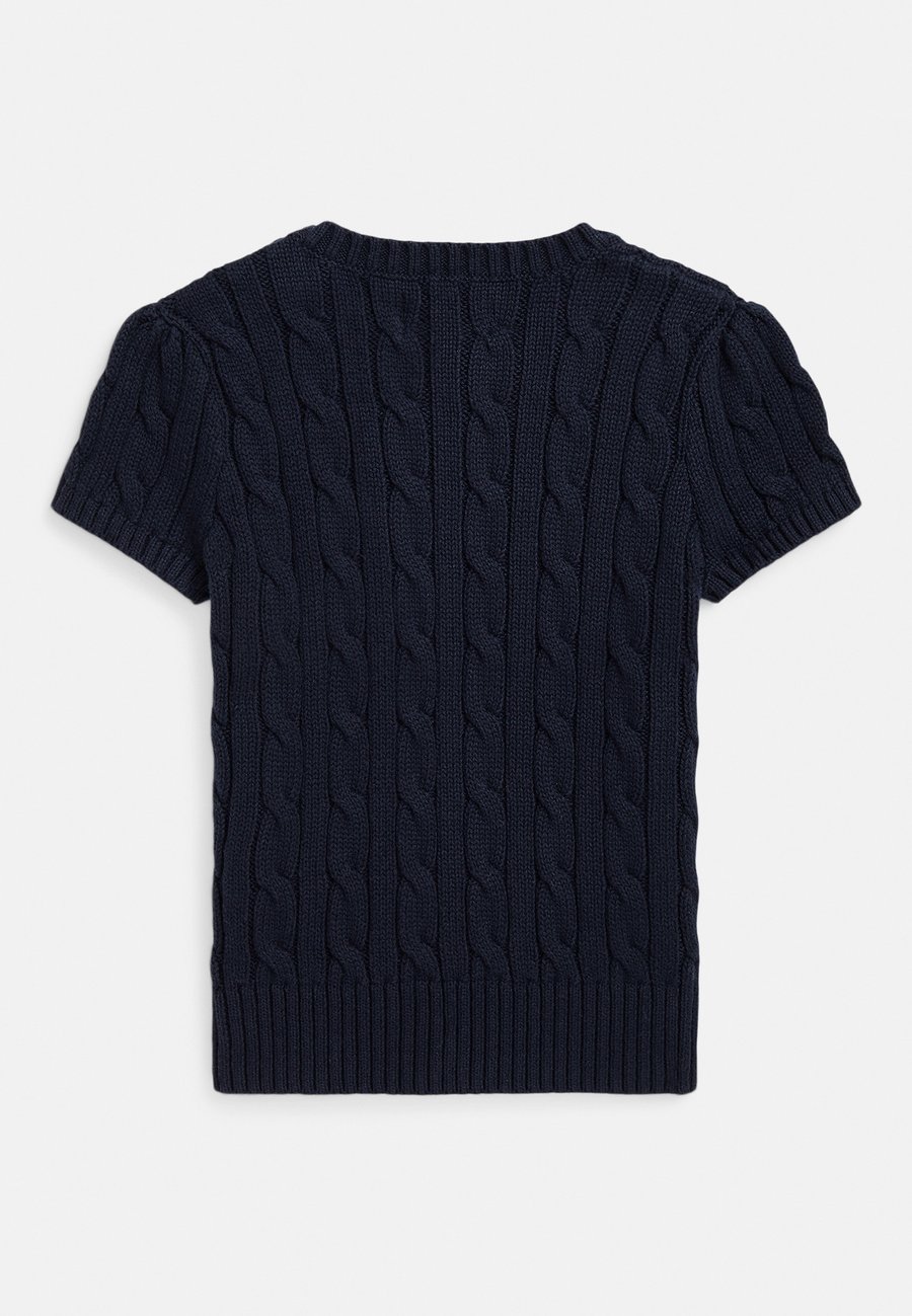Джемпер Polo Ralph Lauren CABLE-KNIT COTTON SHORT-SLEEVE SWEATER, Rl Navy W/ Nevis/Dark Blue — фото 2