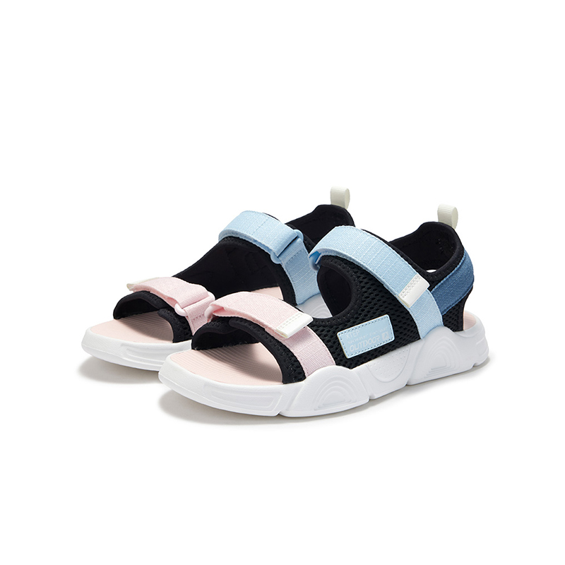 XTEP Скользостойкие и дышащие низкие сандалии Black Microwave Blue Ice Cream Pink Kids' — фото 3