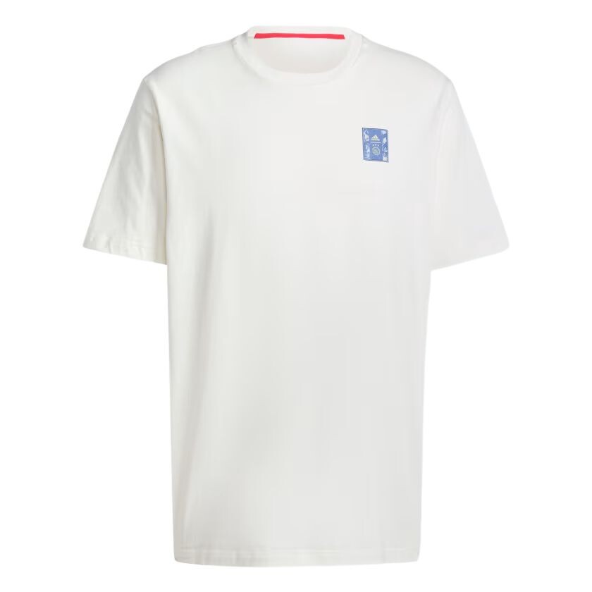 

Футболка Ajax Amsterdam мужская с оттенком белого Adidas, кремовый