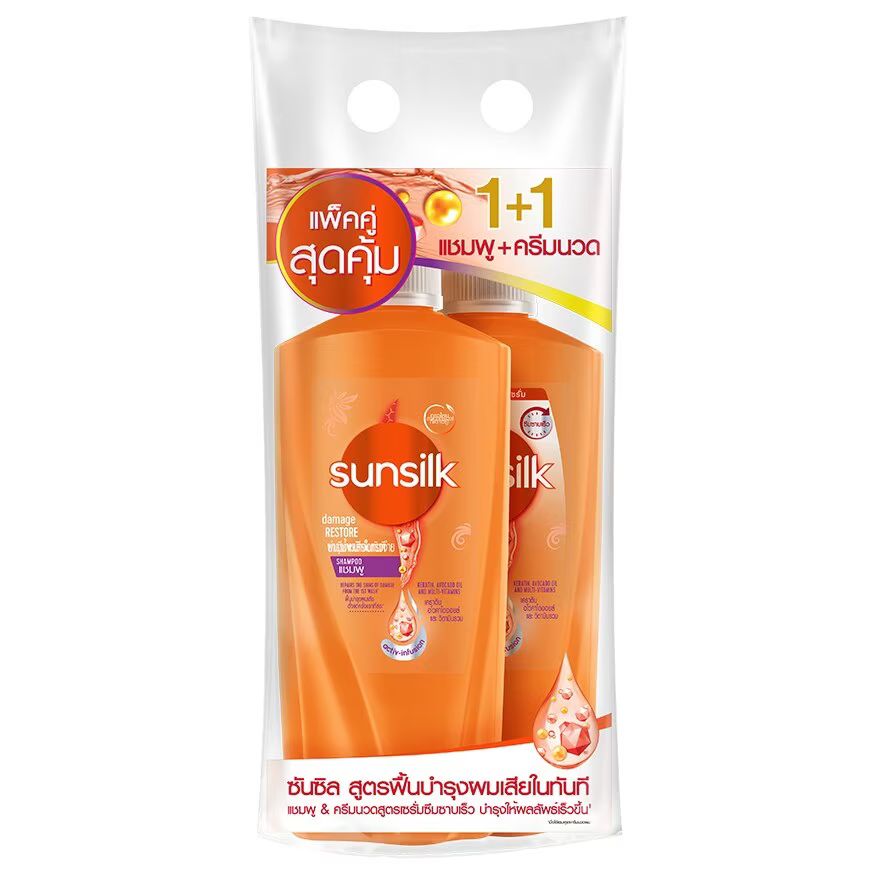 

Sunsilk Damage Restore Activ Infusion Шампунь 350 мл.+Кондиционер 350 мл, Orange