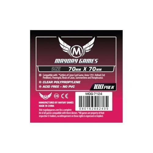 

Чехол для карточек 100 Mayday Clear Square Card Sleeves 70Mm X 70Mm Mayday Games