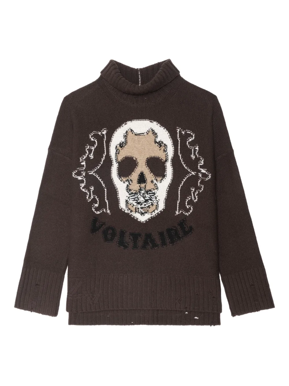 

Водолазка Bleeza с черепом Zadig&Voltaire, коричневый