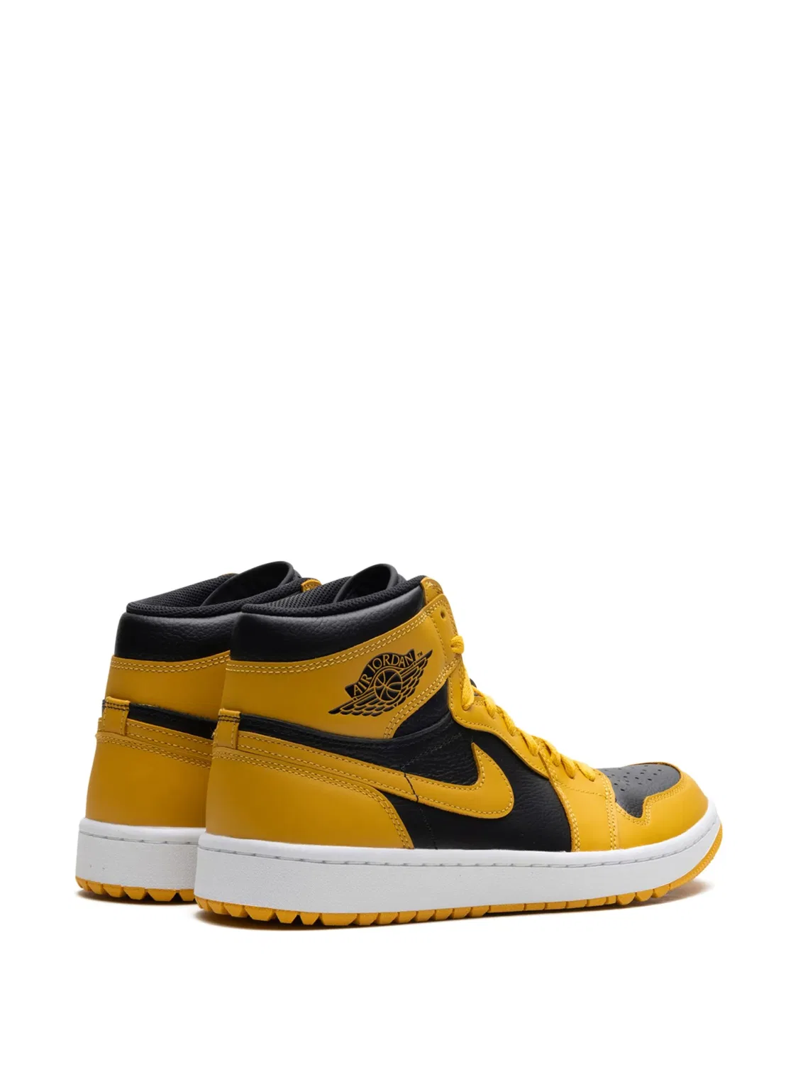 Кроссовки Air Jordan 1 Golf Pollen, желтый/белый/черный — фото 3