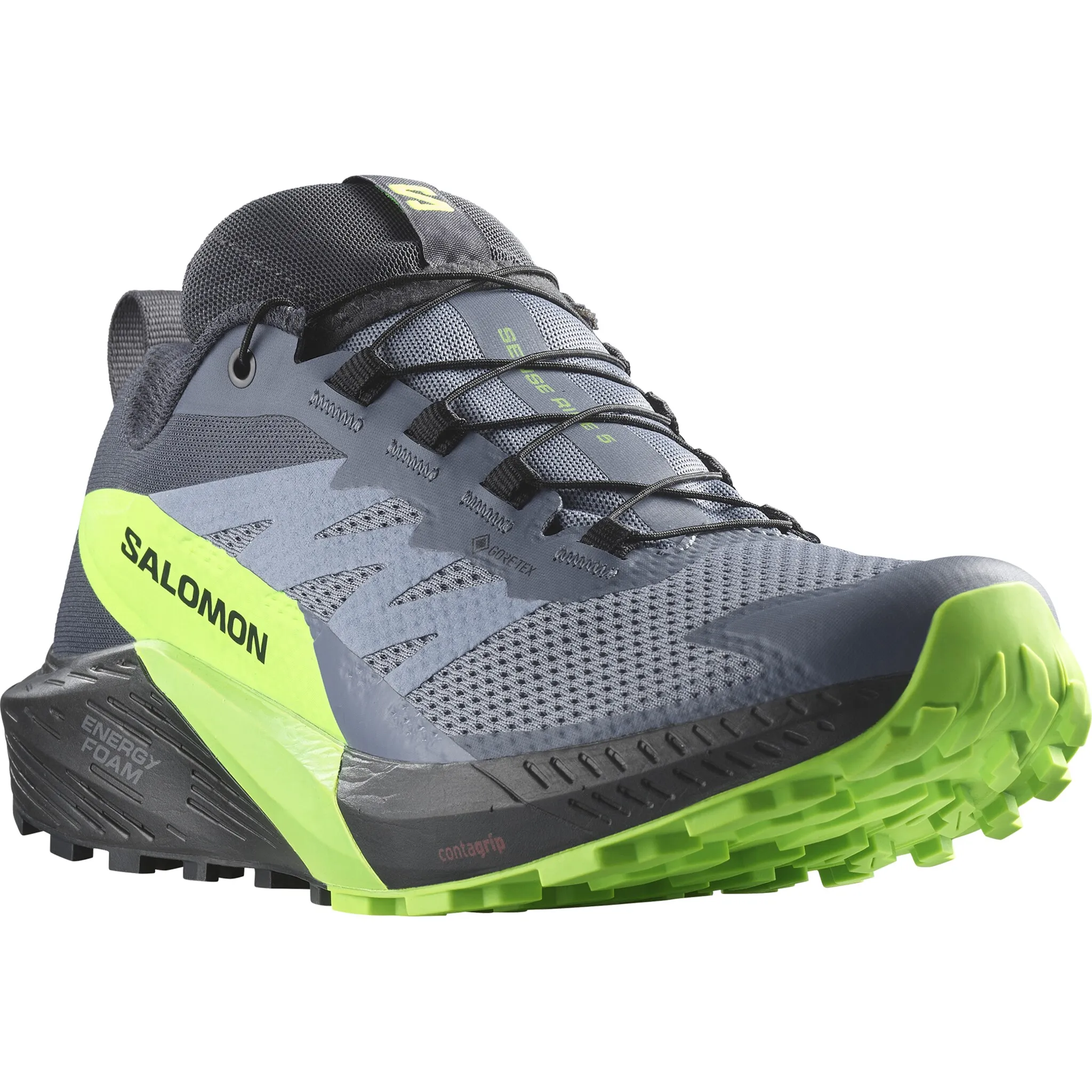 

Кроссовки Salomon для бега по пересеченной местности "SENSE RIDE 5 GORE-TEX", водонепроницаемые кроссовки для бега по пересеченной местности, зеленый