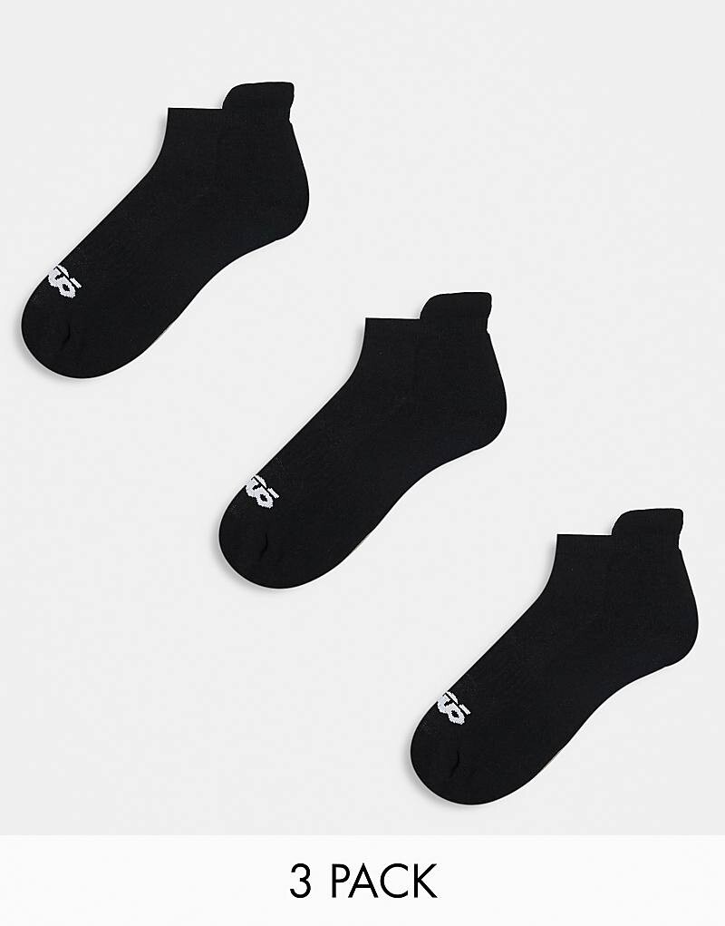 

ASOS 4505 – Комплект из 3 пар черных эластичных антибактериальных носков для бега