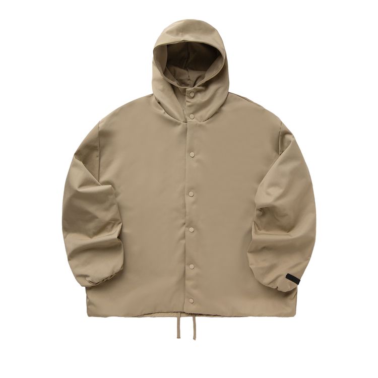 

Куртка Fear of God Essentials Textured Nylon Hooded Coaches Jacket 'Beige', загар