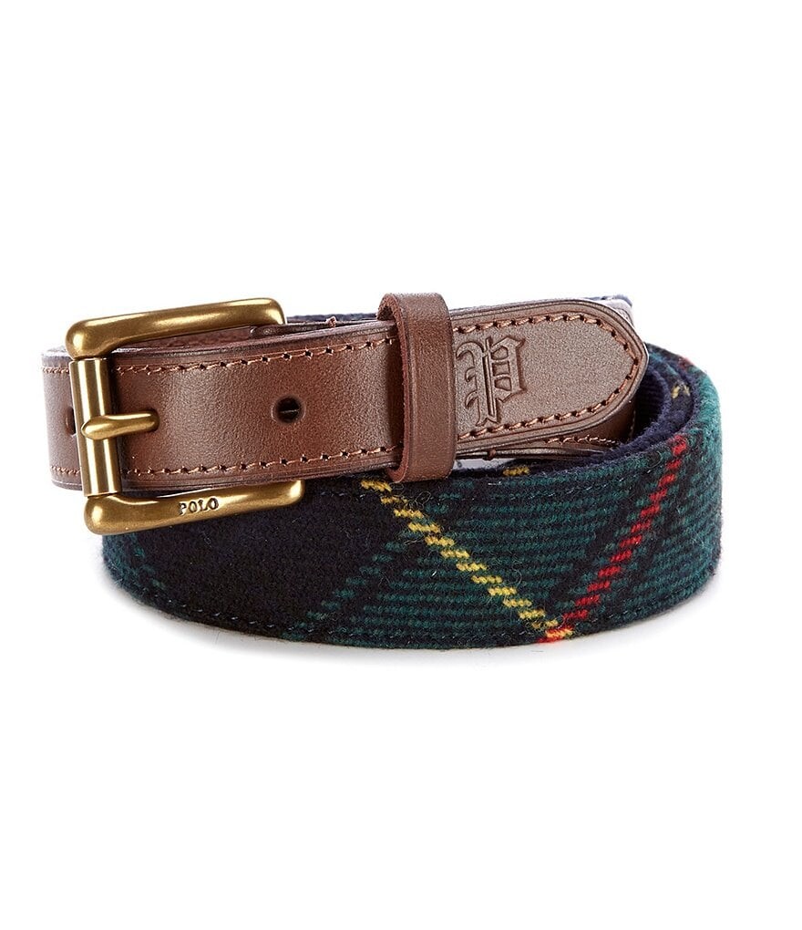 

Ремень Polo Ralph Lauren Holiday в клетку тартан, красный