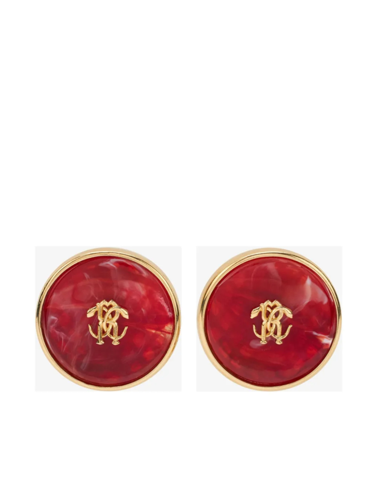 

Серьги с гравировкой логотипа Roberto Cavalli, золотой