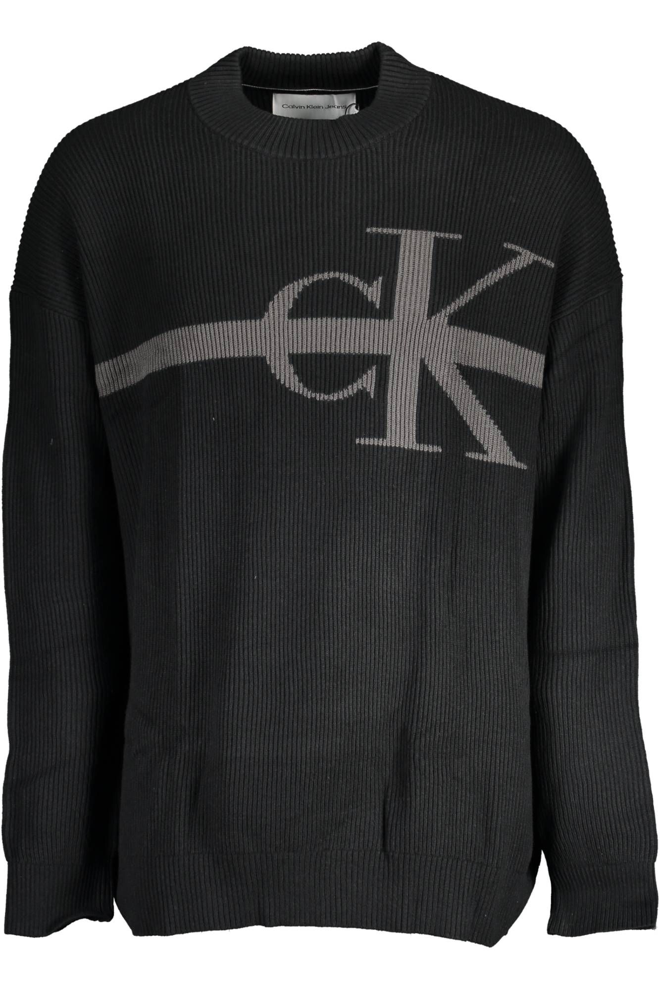 

Черный хлопковый мужской свитер Calvin Klein