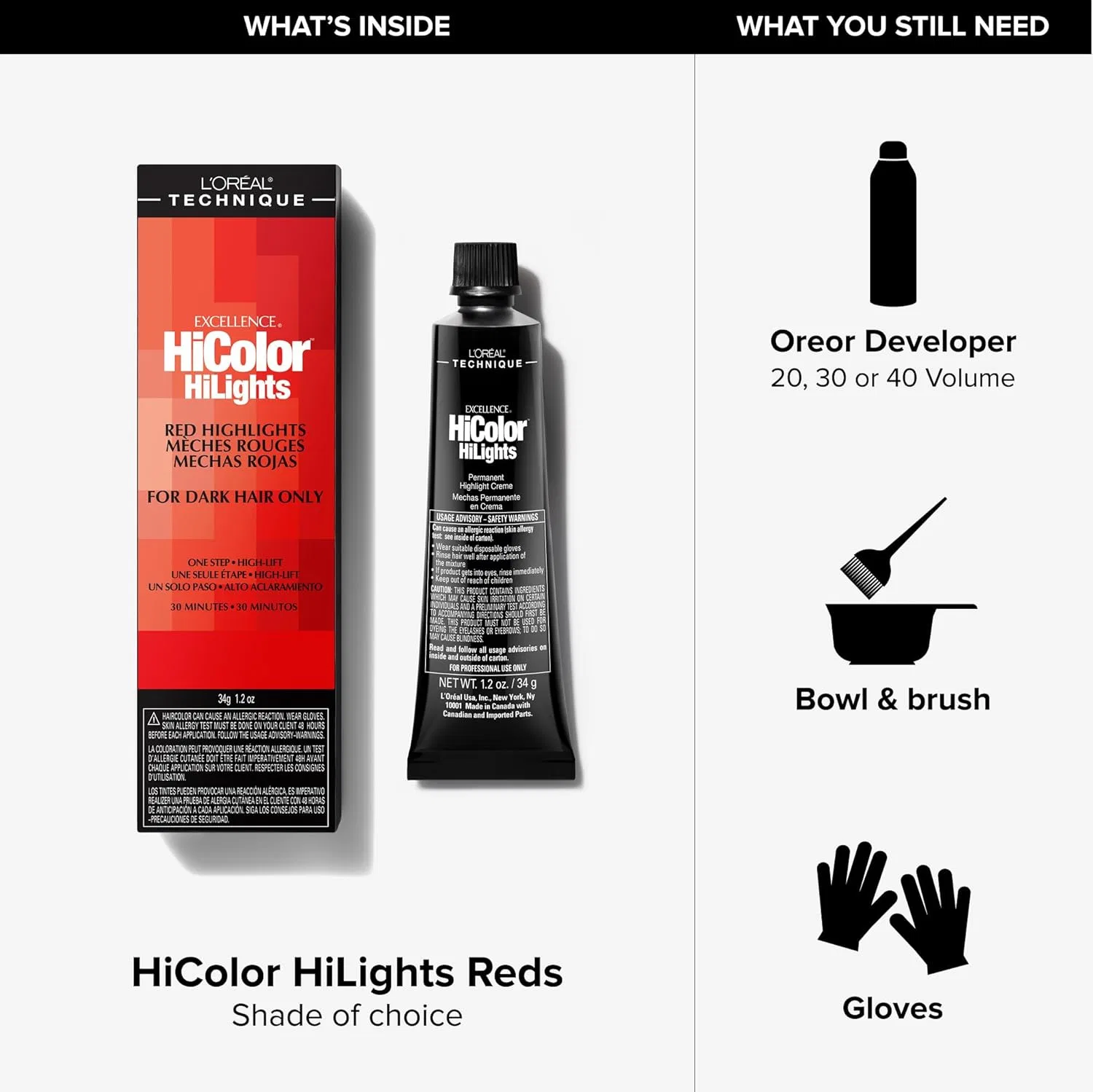 Крем-краска для волос «Excel HICOLOR Hilights» оттенка «Маджента» от L'Oréal Technik L'Oreal Technique — фото 4