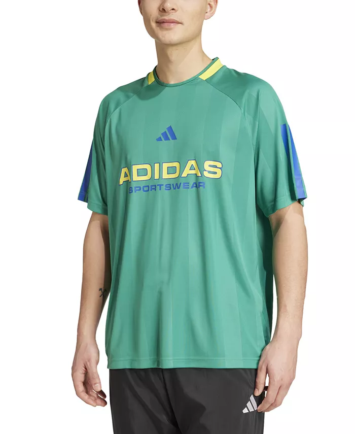

Мужская футболка с логотипом Nation Stripe adidas, зеленый