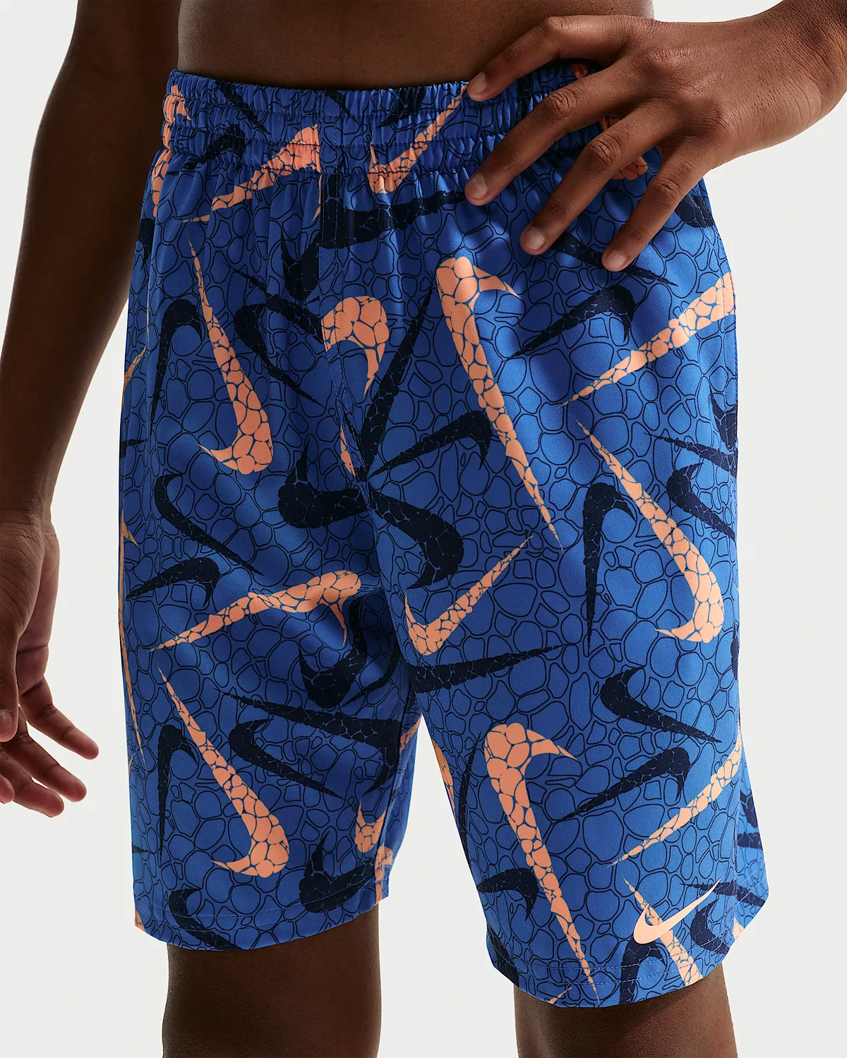 Детские (мальчиковые) плавки Nike Swim Breaker 7" с боксерской подкладкой, Blue Crystal — фото 2