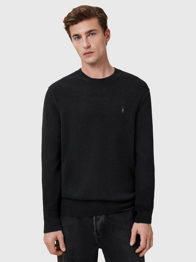 

Статтен джемпер свободного кроя с круглым вырезом AllSaints, Black