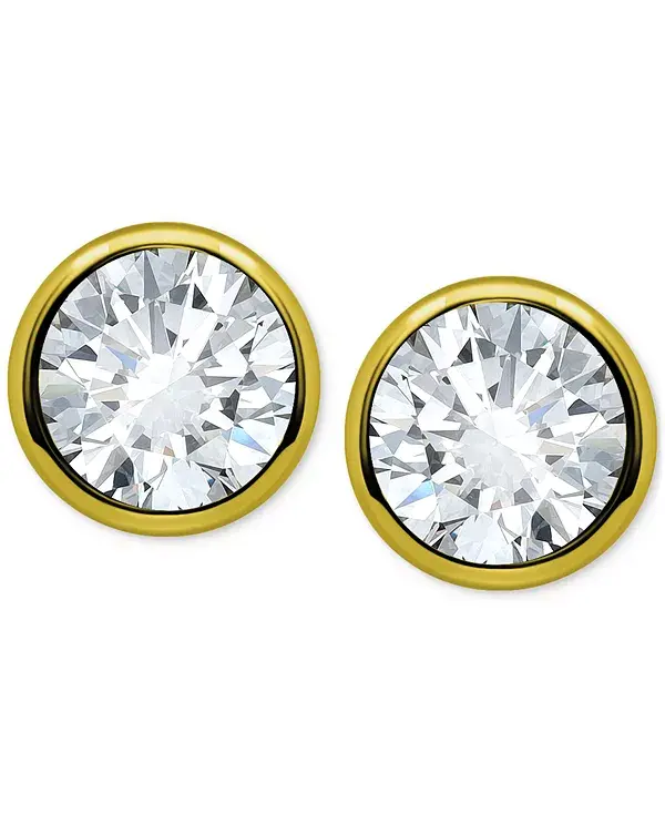 

Серьги-Гвоздики с кубическим цирконием (3/4 карата) из стерлингового серебра или 18-каратного золота поверх стерлингового серебра, эксклюзивно в Macy's Giani Bernini, gold