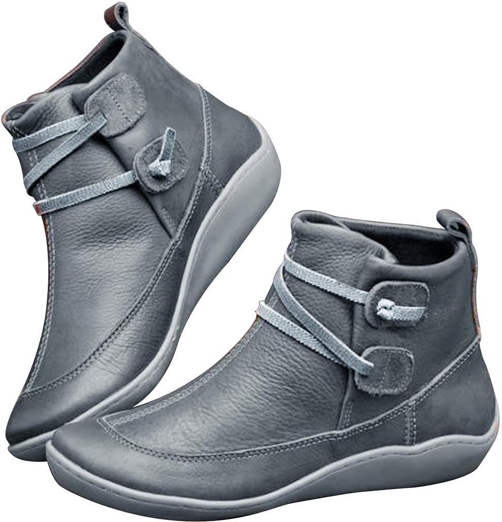 

Водонепроницаемые ботильоны Hbeylia для женщин и мужчин, модные повседневные кожаные с закругленным носком, серый