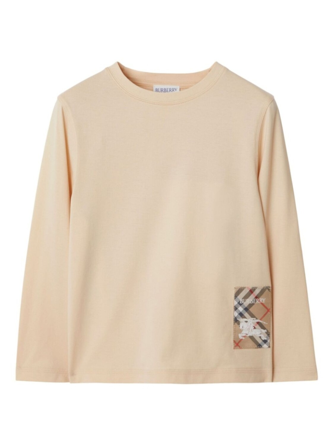

Футболка с винтажной нашивкой в клетку Burberry Kids, нейтральный цвет