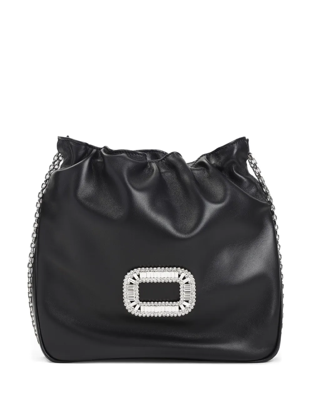 

Мини-сумка Pilgrim со сборками Roger Vivier, черный