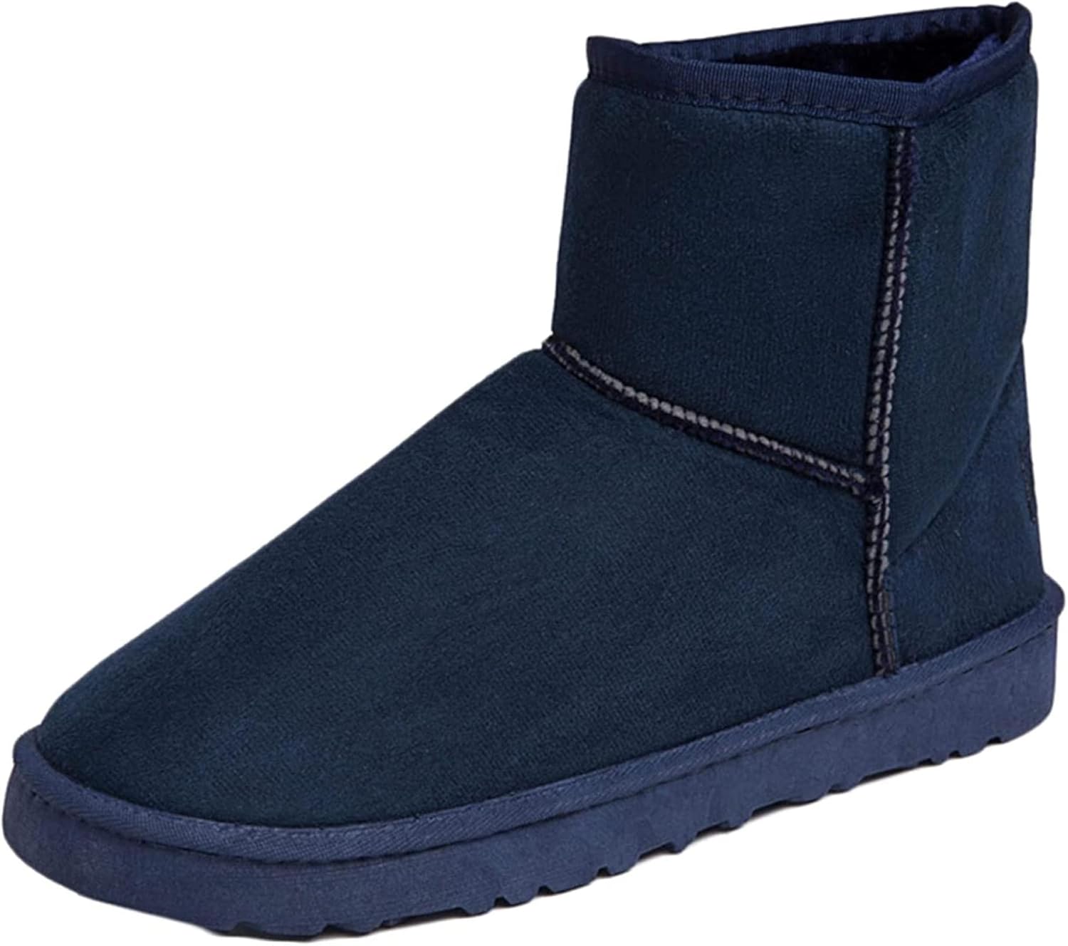 

Мужские короткие зимние ботинки Yiozoi, высокие, с теплым плюшем, домашние, снежные, уличные, противоскользящие, с круглым носком, повседневные мужские ботинки, синий