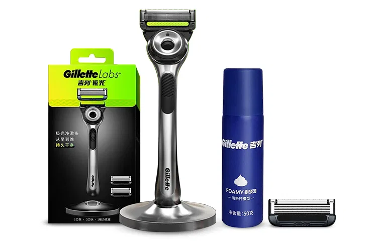 Набор для бритья Gillette Labs Aurora с магнитной подставкой, мультилезвийный — фото 2