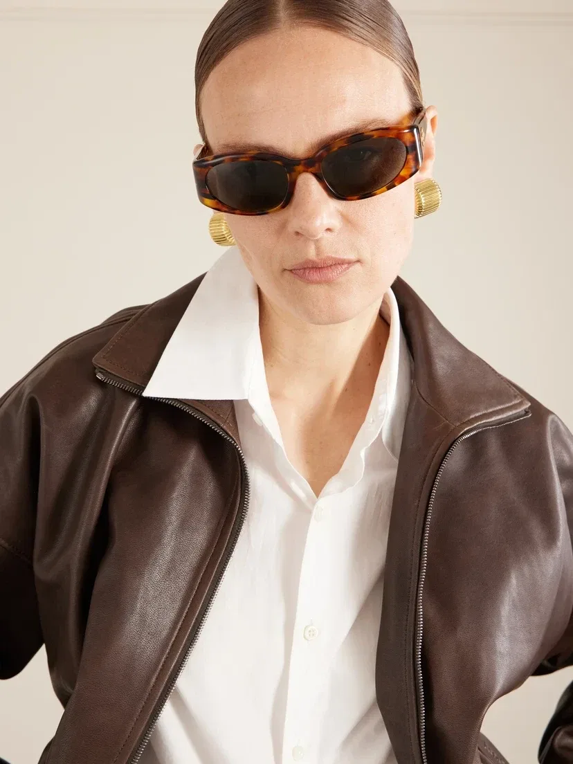 Солнцезащитные очки CELINE EYEWEAR Journey в круглой оправе, коричневый — фото 2