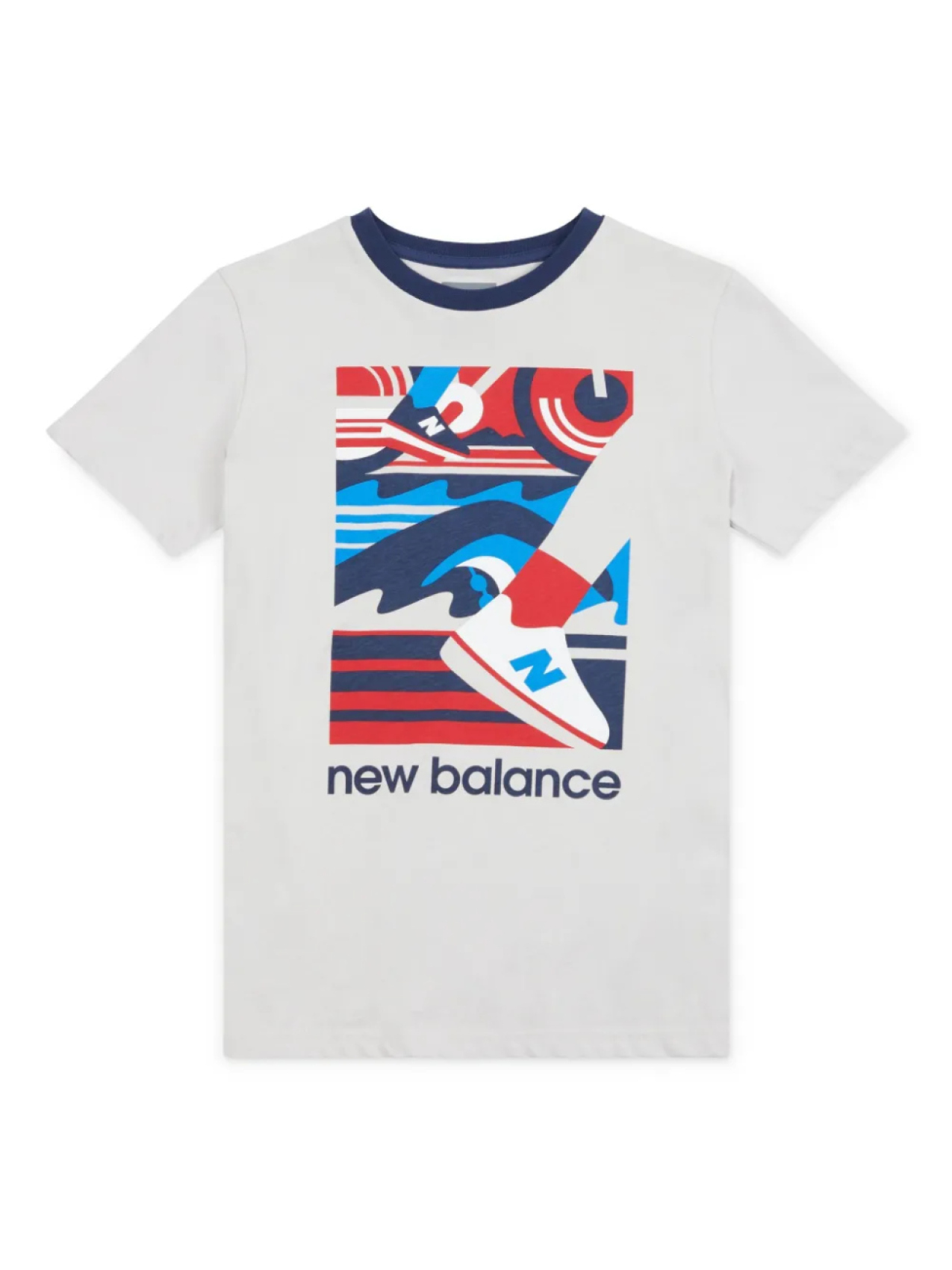 

New Balance Kids футболка с графичным принтом и логотипом, серый
