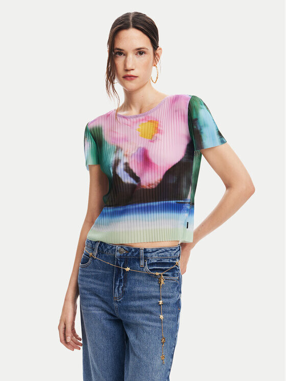 

Футболка узкого кроя Desigual, мультиколор