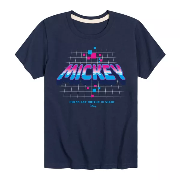 

Футболка для мальчиков Mickey Mouse & Friends с игровым принтом, размеры 8-20 Disney, синий