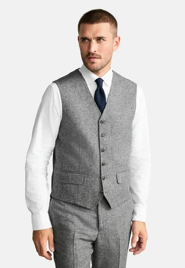 Жилет Regular Fit Signature Abraham Moon Donegal Next, серый