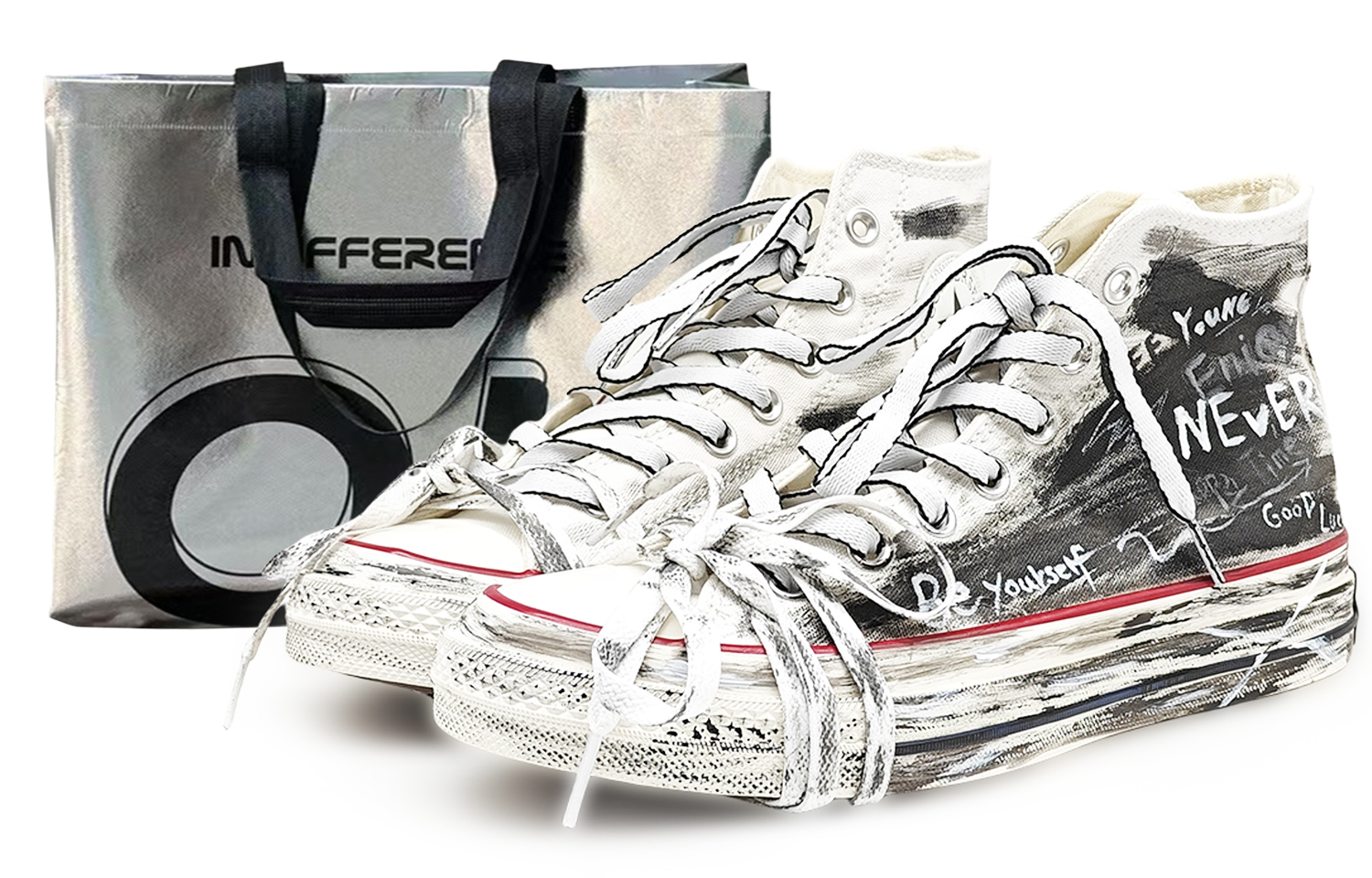 Converse Износостойкие высокие парусиновые туфли Chuck 70, противоскользящие, унисекс, черные, белые