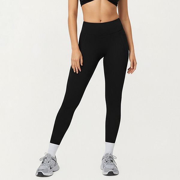 

Женские леггинсы с высокой талией, боковыми карманами и гладкой компрессией Anna-Kaci, Black