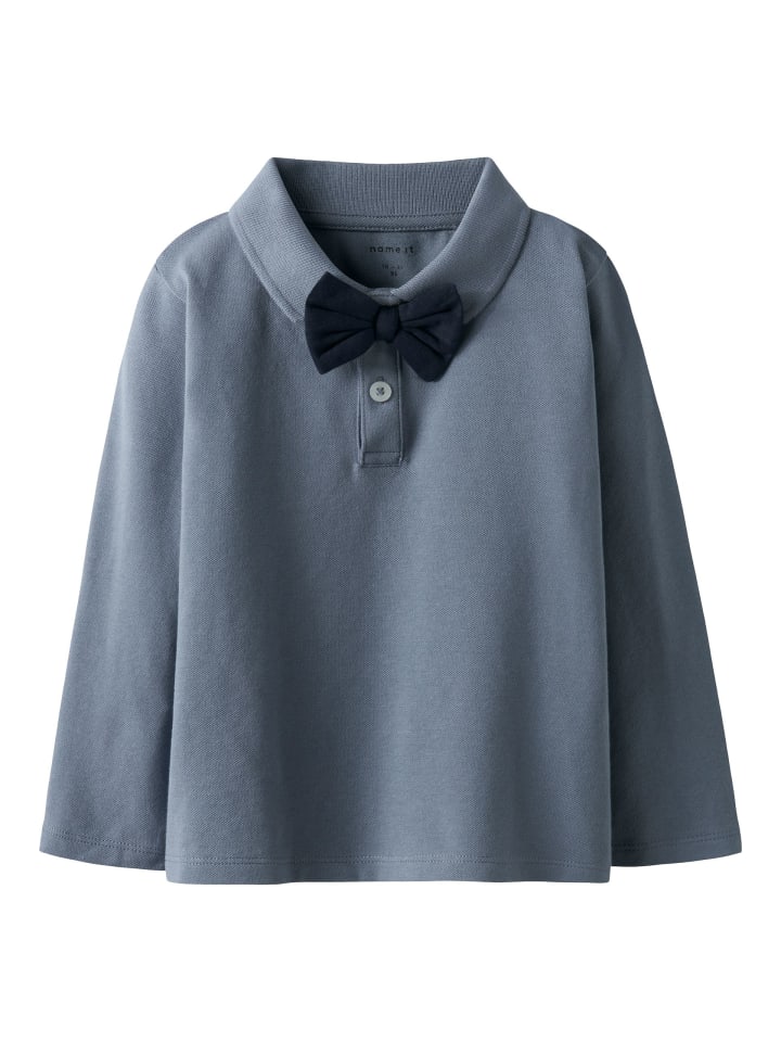 

Рубашка поло с галстуком-бабочкой NMMROGULA LS POLO цвета кремня name it