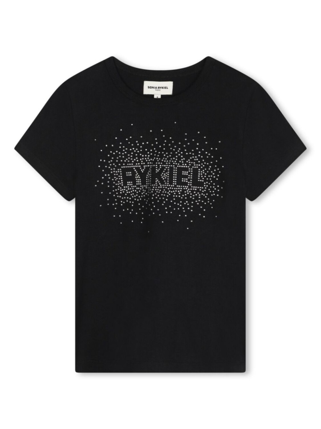 

SONIA RYKIEL ENFANT футболка с логотипом из страз, черный