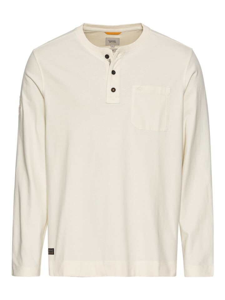 

Футболка Camel Active Langarm Henley aus Organic Cotton, кремовый