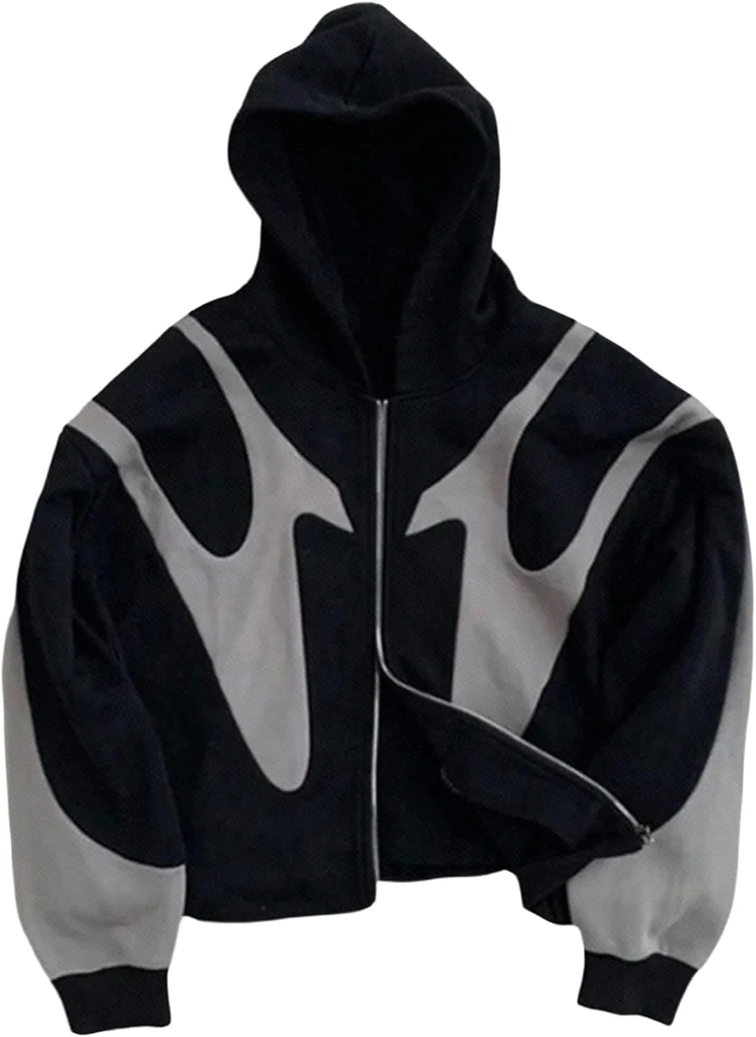 

Мужской оверсайз худи с молнией и цветными блоками RoseSeek