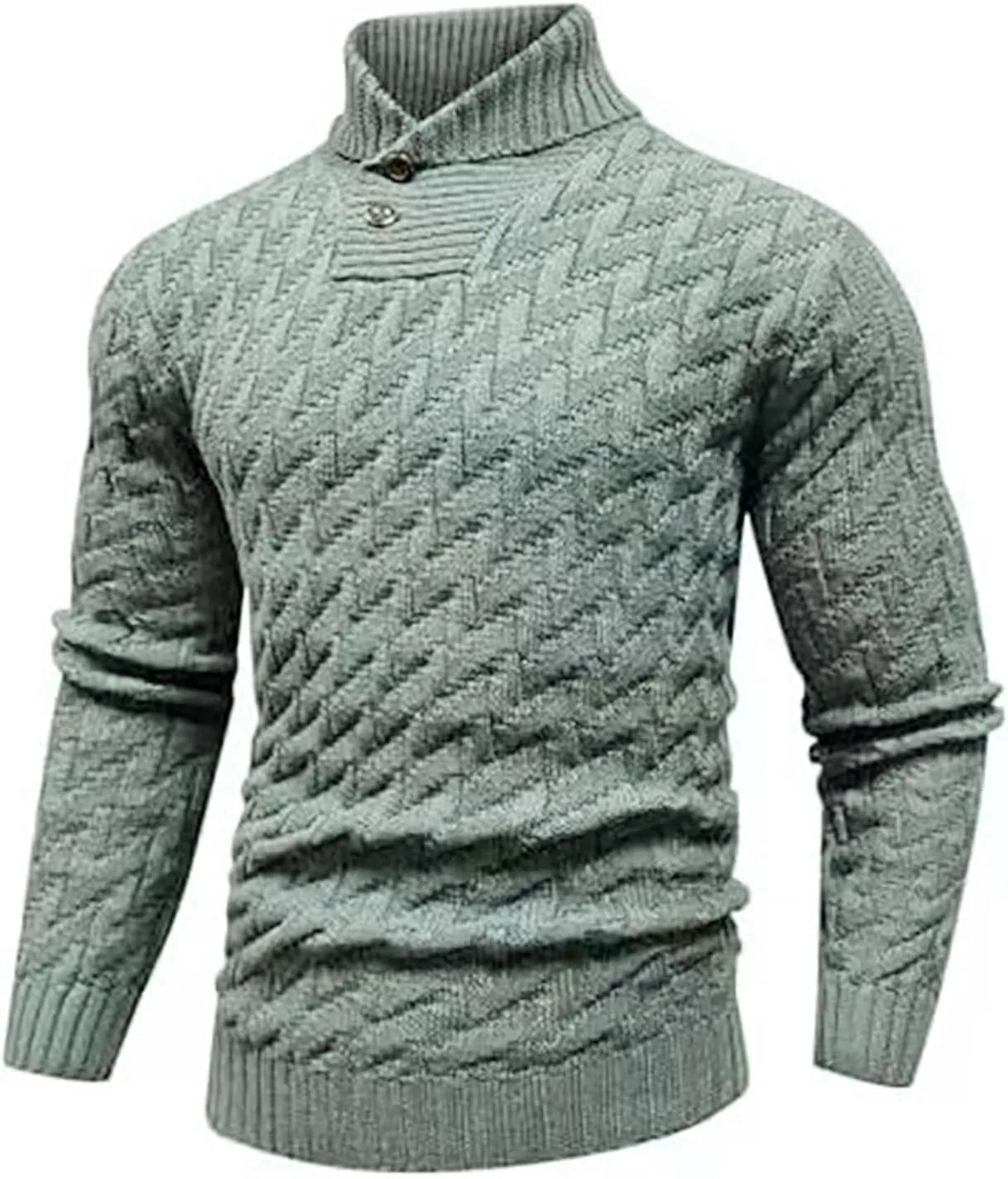 

Мужской свитер классический теплый с пуговицами