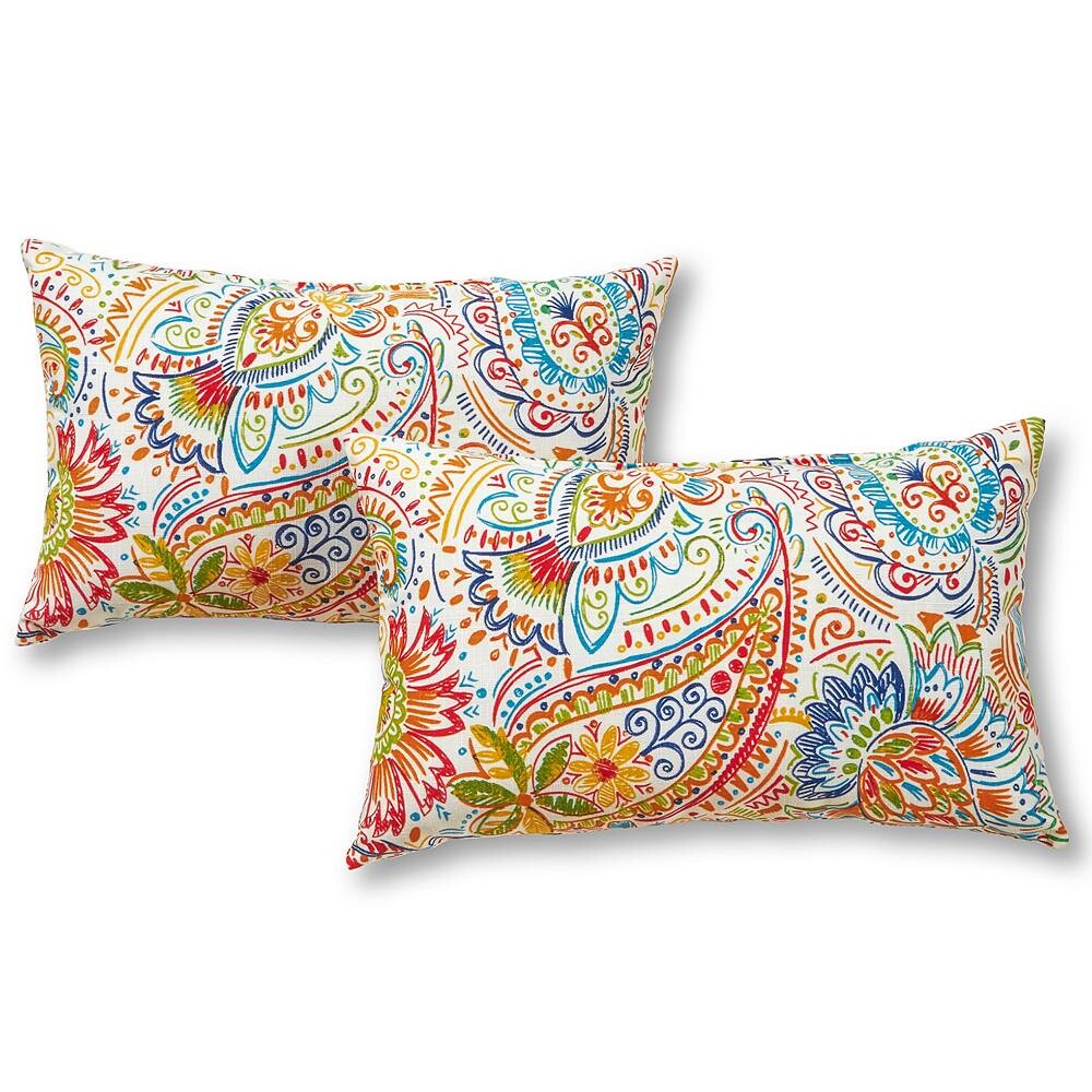 

Greendale Home Fashions Набор из 2 продолговатых декоративных подушек для улицы, цвет Jamboree
