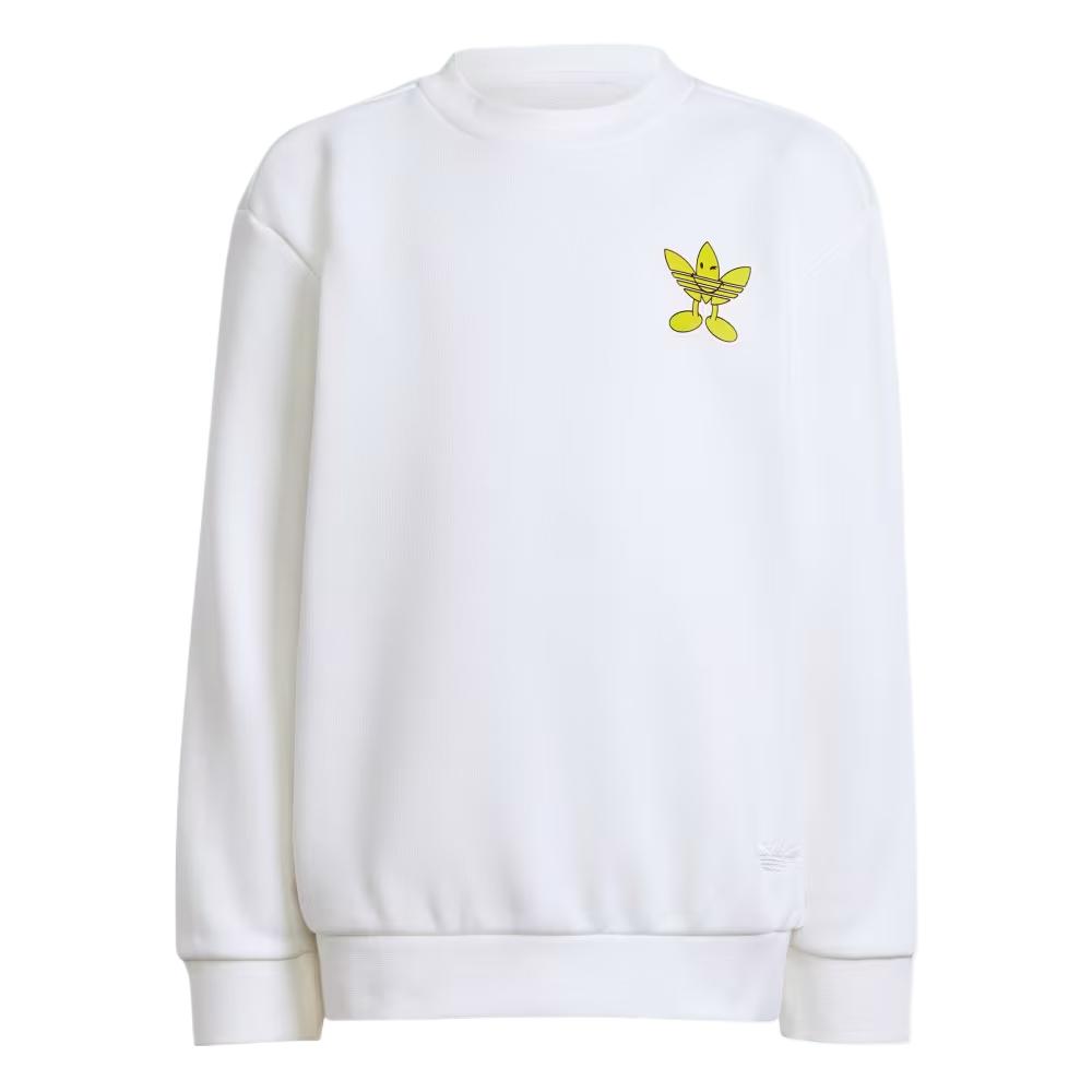 Детская повседневная спортивная футболка X Smiley World бело-черная Adidas Originals — фото 3