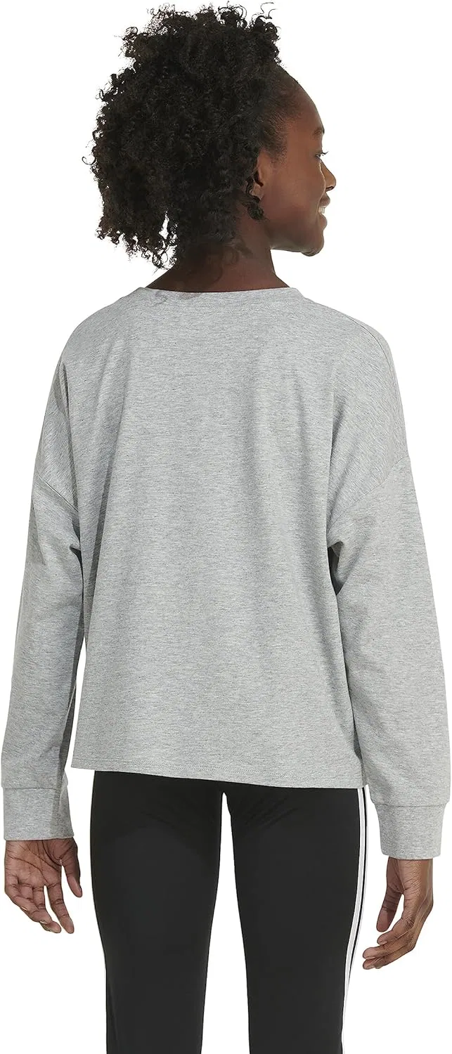 Футболка с длинным рукавом adidas, цвет Medium Grey Heather — фото 4