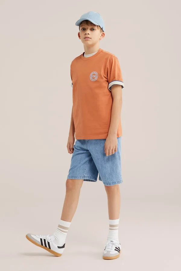 Футболка с принтом We Fashion, Terra Cotta