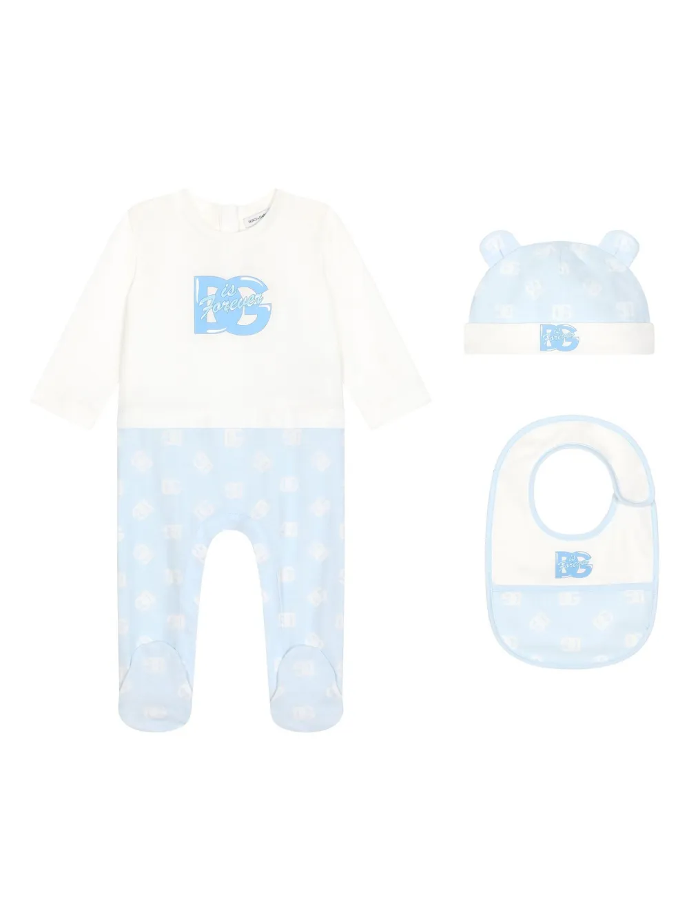 Комплект для новорожденного с логотипом DG Dolce & Gabbana Kids, белый