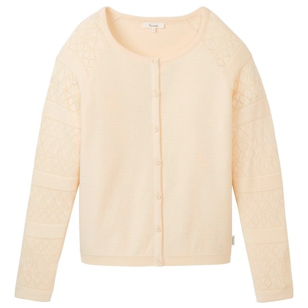 

Женский ажурный кардиган - флисовая куртка Tranquillo, белый